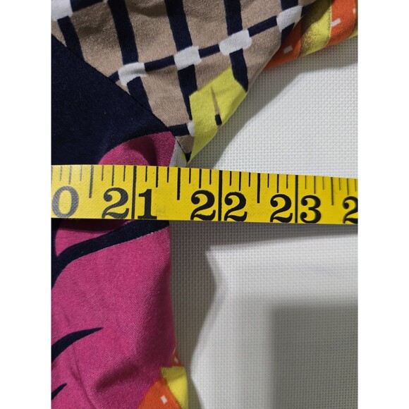 Boho Tropical Floral Geometric Tiered Mini Dress –Long Sleeve Resort Vacation - Picture 6 of 6